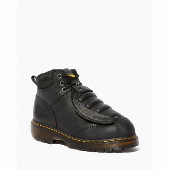 Dr Martens Férfi Ironbridge Grizzly Bőr Met Guard Munkavédelmi Bakancs Fekete